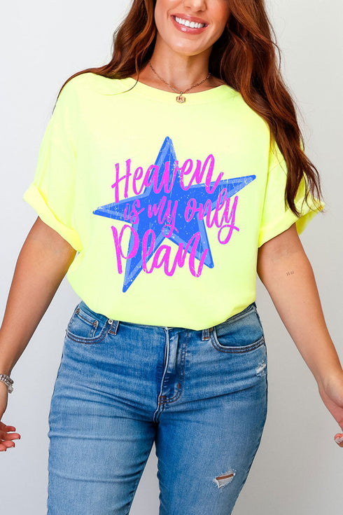 Heaven Is My Only Plan Comfort Colors Adult Ring-Spun Cotton Tee