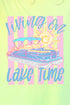 Living On Lake Time Comfort Colors Adult Ring-Spun Cotton Tee