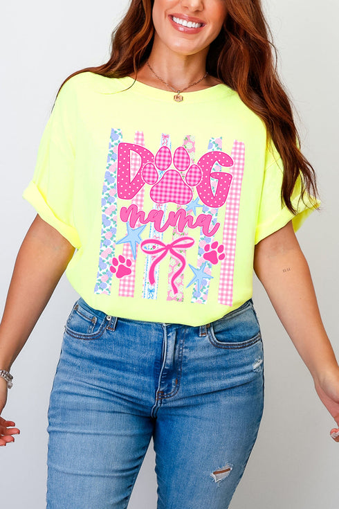 Pawfectly Pink Dog Mama Comfort Colors Adult Ring-Spun Cotton Tee
