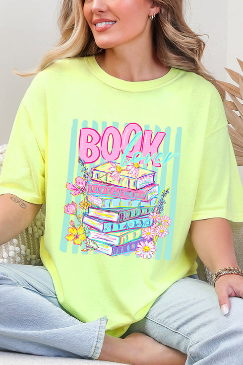 Petals & Paperback Book Lover Comfort Colors Adult Ring-Spun Cotton Tee