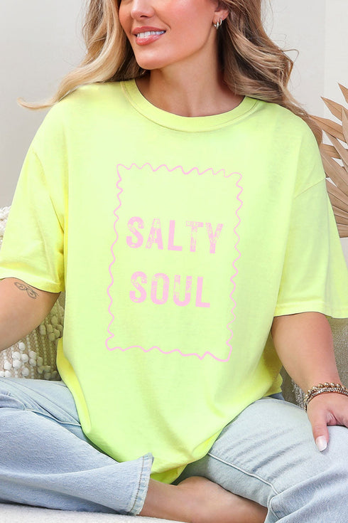 Pink Salty Soul Comfort Colors Adult Ring-Spun Cotton Tee