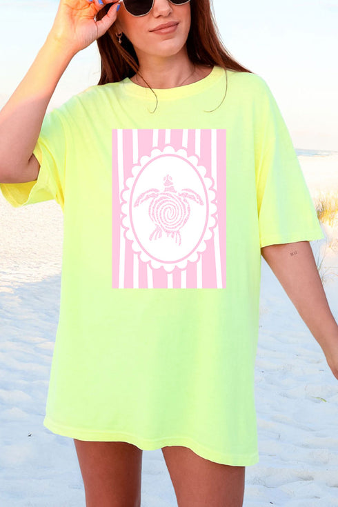 Scalloped Sea Turtle Comfort Colors Adult Ring-Spun Cotton Tee