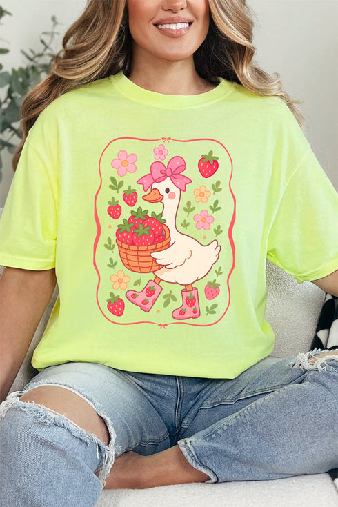 Strawberry Goose Comfort Colors Adult Ring-Spun Cotton Tee