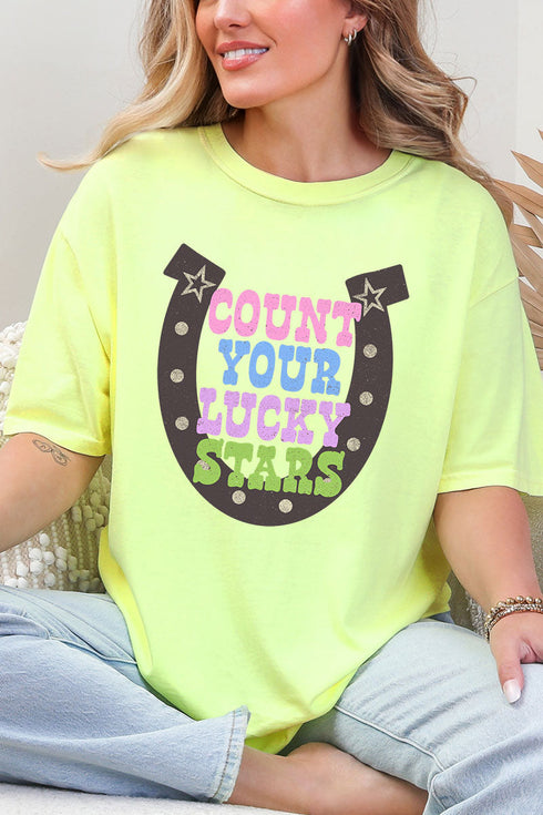 Count Your Lucky Stars Comfort Colors Adult Ring-Spun Cotton Tee