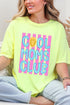 Striped Happy Cool Moms Club Comfort Colors Adult Ring-Spun Cotton Tee
