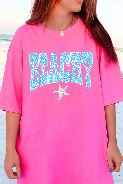 Coastal Beachy Leopard Comfort Colors Adult Ring-Spun Cotton Tee