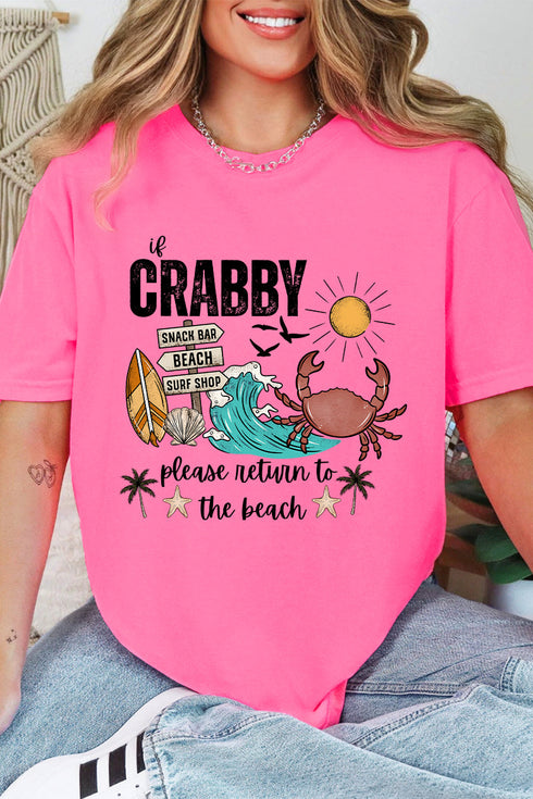 Crabby Beach Comfort Colors Adult Ring-Spun Cotton Tee