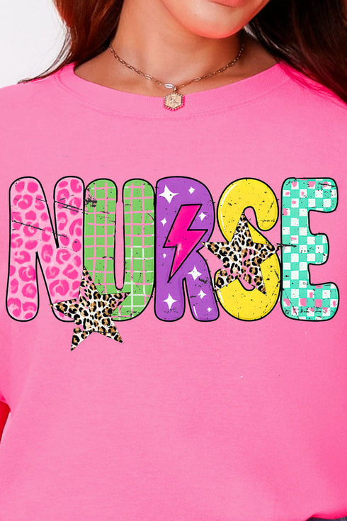 Distressed Retro Nurse Comfort Colors Adult Ring-Spun Cotton Tee