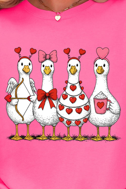 Geese In Love Formation Comfort Colors Adult Ring-Spun Cotton Tee
