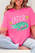 Pink Later Gator Comfort Colors Adult Ring-Spun Cotton Tee