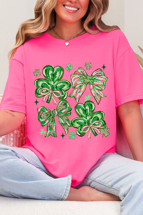 Lucky Luxe Bows Comfort Colors Adult Ring-Spun Cotton Tee