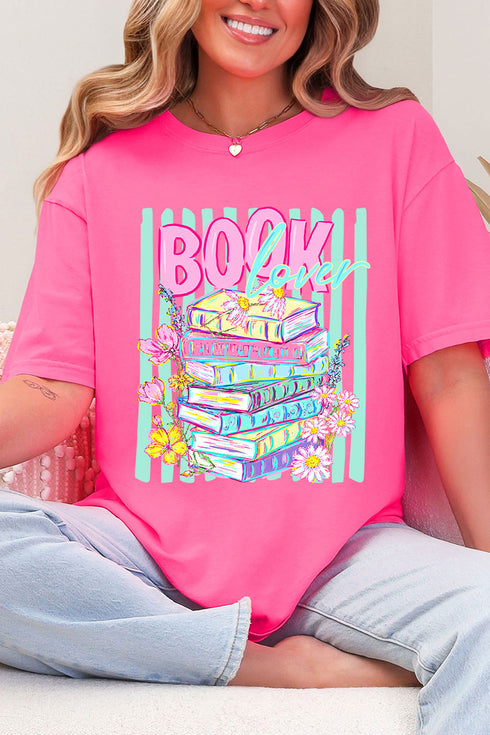 Petals & Paperback Book Lover Comfort Colors Adult Ring-Spun Cotton Tee