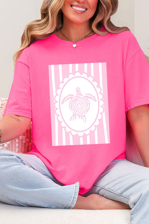 Scalloped Sea Turtle Comfort Colors Adult Ring-Spun Cotton Tee