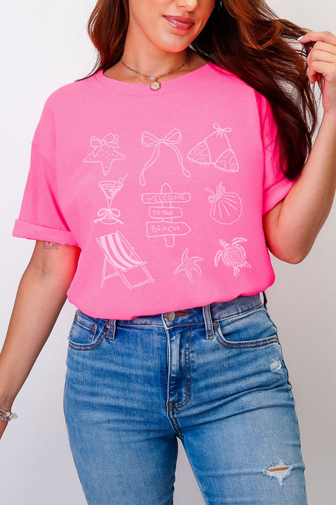 Welcome To The Beach Comfort Colors Adult Ring-Spun Cotton Tee