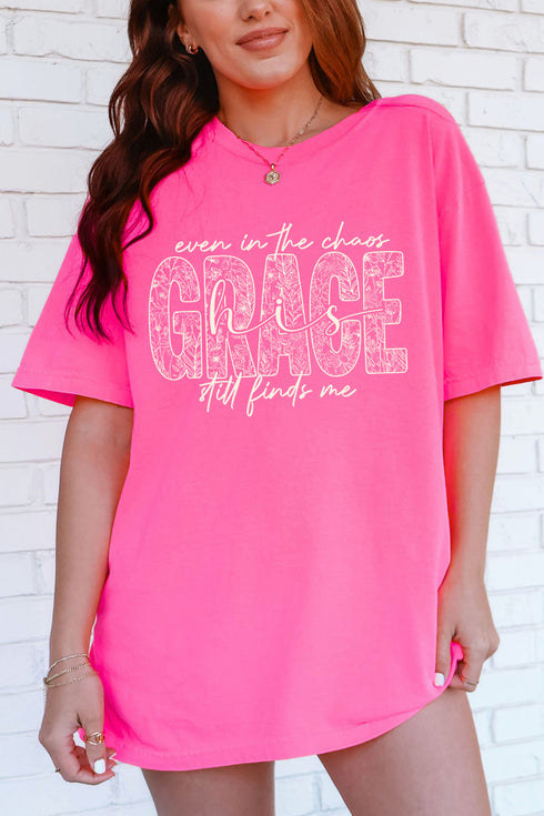 White Grace In Bloom Comfort Colors Adult Ring-Spun Cotton Tee