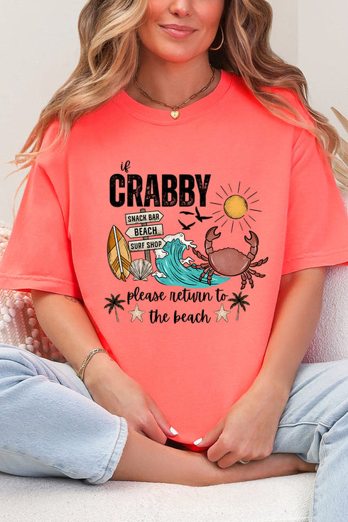 Crabby Beach Comfort Colors Adult Ring-Spun Cotton Tee