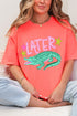 Pink Later Gator Comfort Colors Adult Ring-Spun Cotton Tee