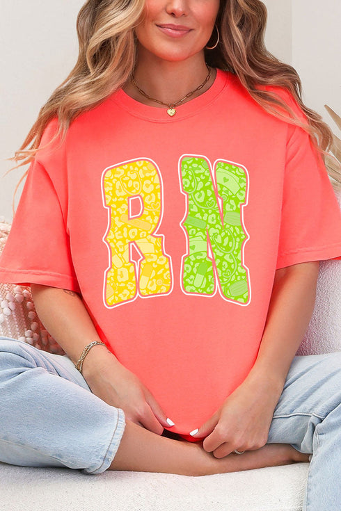 Personalized Neon Care Crew Comfort Colors Adult Ring-Spun Cotton Tee *Choose Title