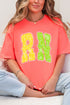 Personalized Neon Care Crew Comfort Colors Adult Ring-Spun Cotton Tee *Choose Title