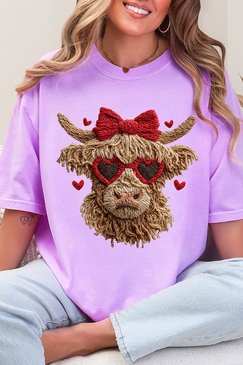 Heartbreaking Heifer Faux Yarn Comfort Colors Adult Ring-Spun Cotton Tee