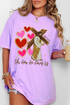 He Loves Us Hearts Comfort Colors Adult Ring-Spun Cotton Tee