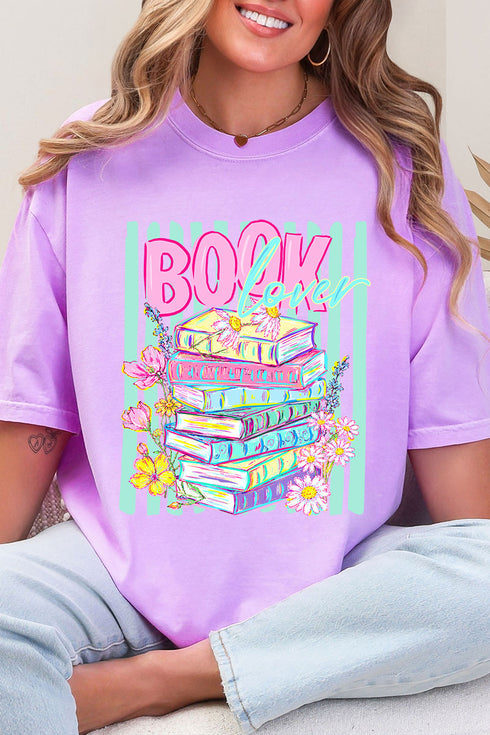 Petals & Paperback Book Lover Comfort Colors Adult Ring-Spun Cotton Tee