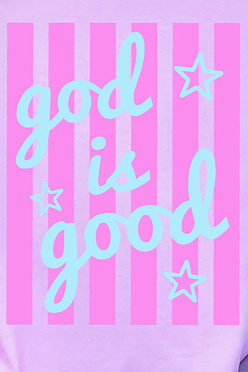 Pastel Pop God Is Good Comfort Colors Adult Ring-Spun Cotton Tee