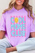 Striped Happy Cool Moms Club Comfort Colors Adult Ring-Spun Cotton Tee