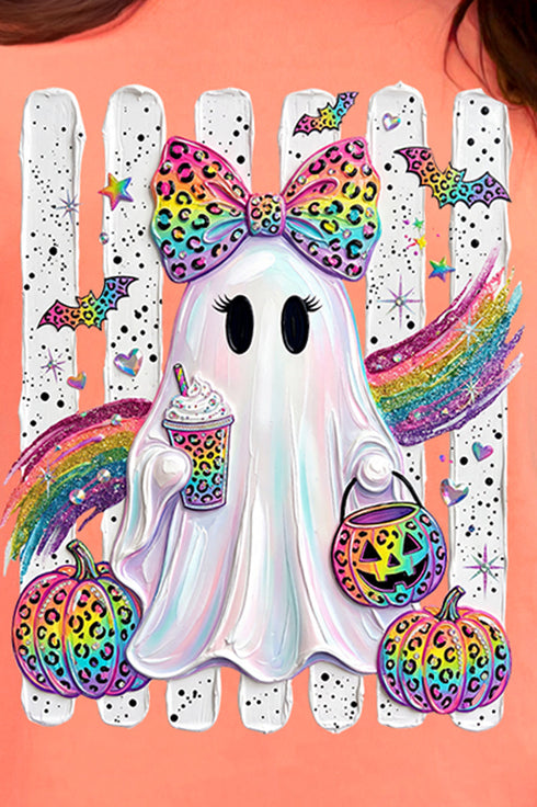 Rainbow Glam Ghost Comfort Colors Adult Ring-Spun Cotton Tee