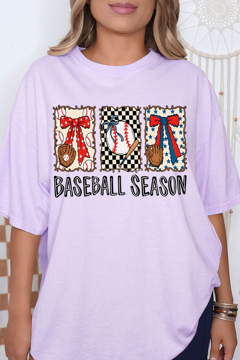 Baseball Season Ribbon Comfort Colors Adult Ring-Spun Cotton Tee