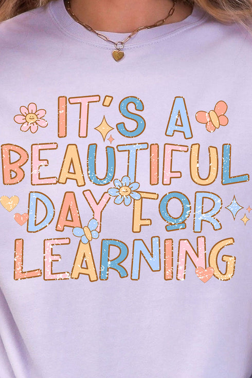 Beautiful Day For Learning Comfort Colors Adult Ring-Spun Cotton Tee