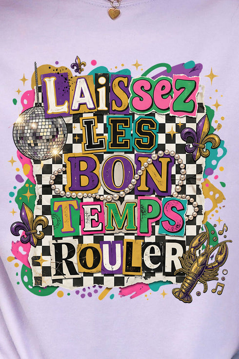 Bold Laissez Les Bon Temps Rouler Comfort Colors Adult Ring-Spun Cotton Tee