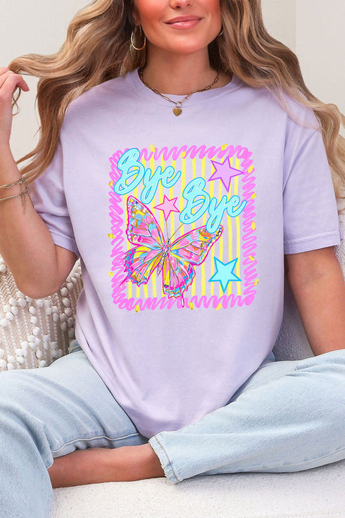 Bye Bye Butterfly Comfort Colors Adult Ring-Spun Cotton Tee