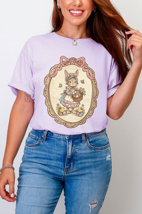 Easter Belle Spring Bunny Comfort Colors Adult Ring-Spun Cotton Tee