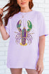 Glitzy Gras Crawfish Comfort Colors Adult Ring-Spun Cotton Tee