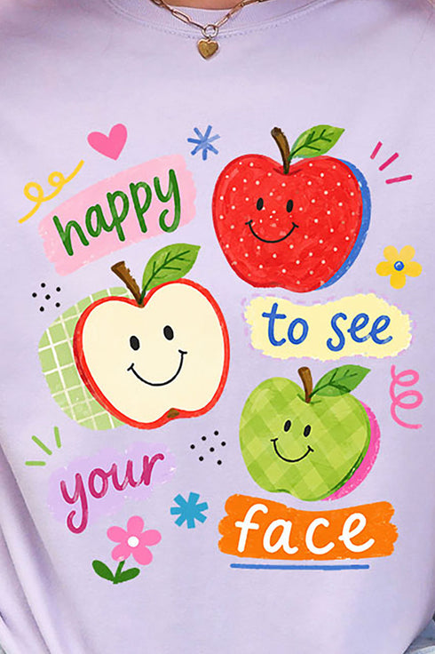 Happy To See Your Face Comfort Colors Adult Ring-Spun Cotton Tee