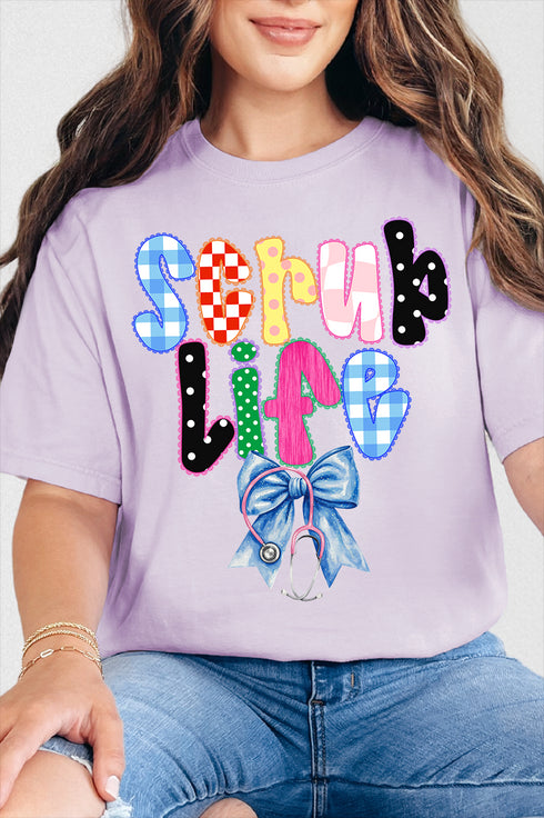 Lace Scrub Life Comfort Colors Adult Ring-Spun Cotton Tee