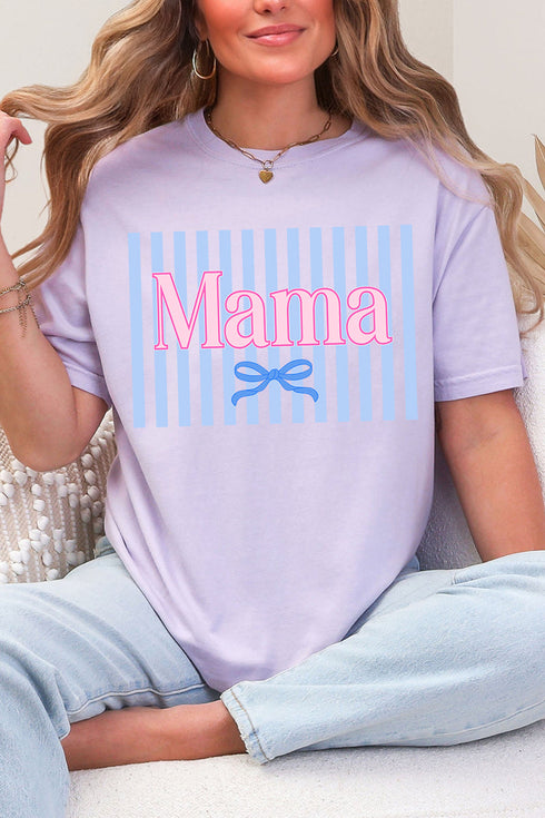 Mama Striped Comfort Colors Adult Ring-Spun Cotton Tee