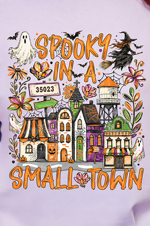 Personalized Spooky In A Small Town Comfort Colors Adult Ring-Spun Cotton Tee *Enter Zip Code