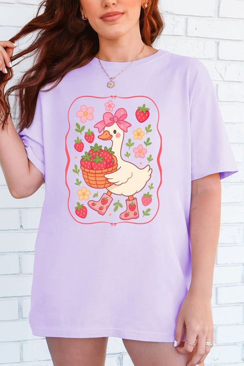 Strawberry Goose Comfort Colors Adult Ring-Spun Cotton Tee
