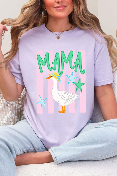 Striped Stars Mama Goose Comfort Colors Adult Ring-Spun Cotton Tee