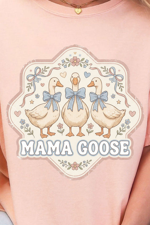 Blue Bow Mama Goose Comfort Colors Adult Ring-Spun Cotton Tee