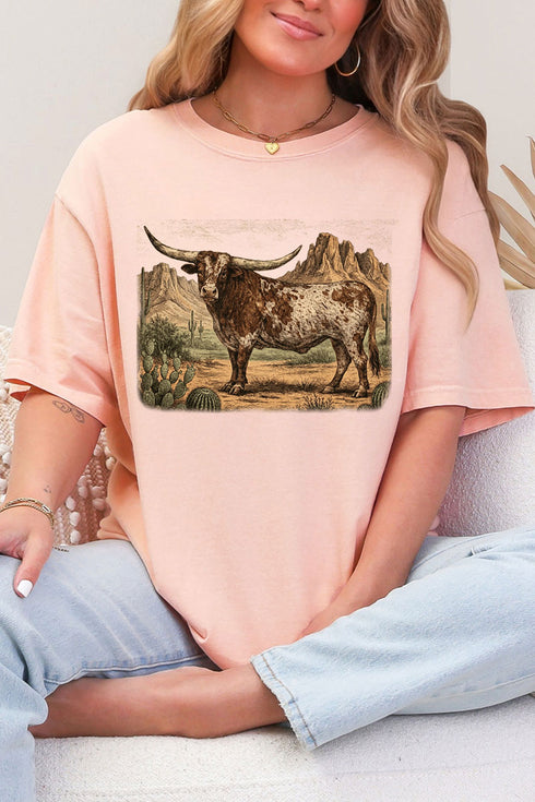 Desert Monarch Longhorn Comfort Colors Adult Ring-Spun Cotton Tee
