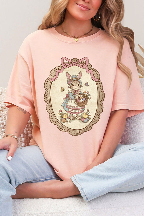 Easter Belle Spring Bunny Comfort Colors Adult Ring-Spun Cotton Tee