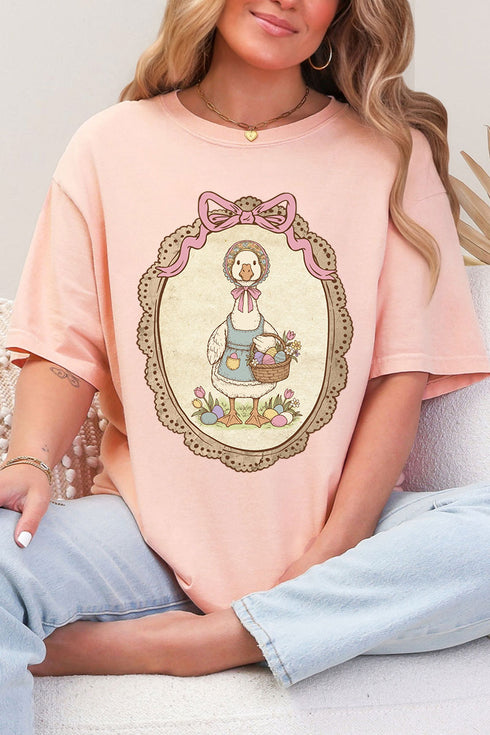 Easter Belle Spring Goose Comfort Colors Adult Ring-Spun Cotton Tee