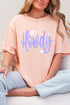 Electric Cowgirl Howdy Comfort Colors Adult Ring-Spun Cotton Tee