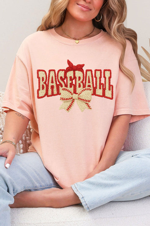 Faux Yarn Baseball Coquette Comfort Colors Adult Ring-Spun Cotton Tee
