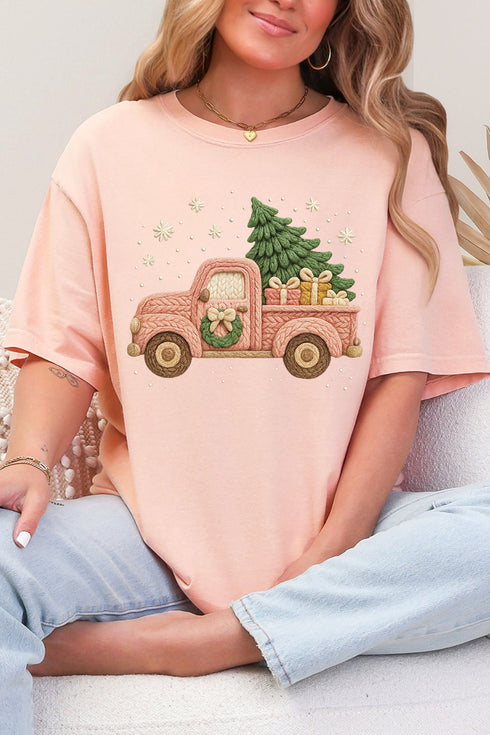 Faux Yarn Holly Jolly Haul Comfort Colors Adult Ring-Spun Cotton Tee