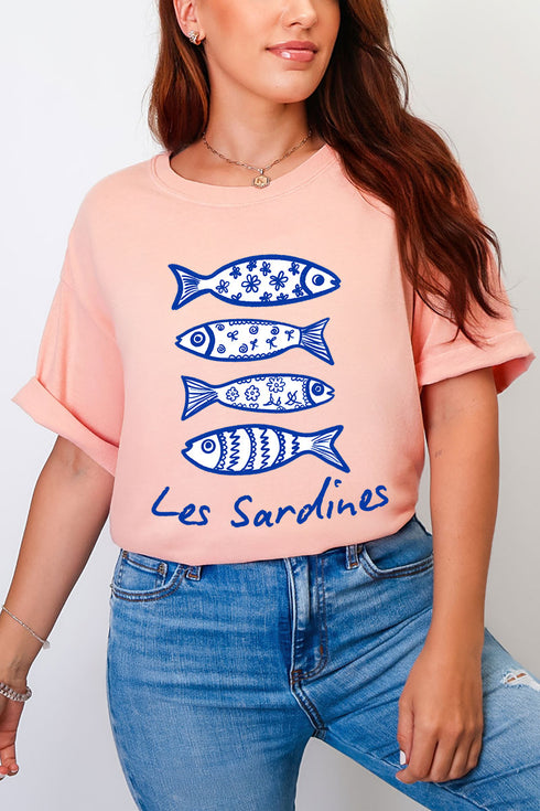 Les Sardines Comfort Colors Adult Ring-Spun Cotton Tee