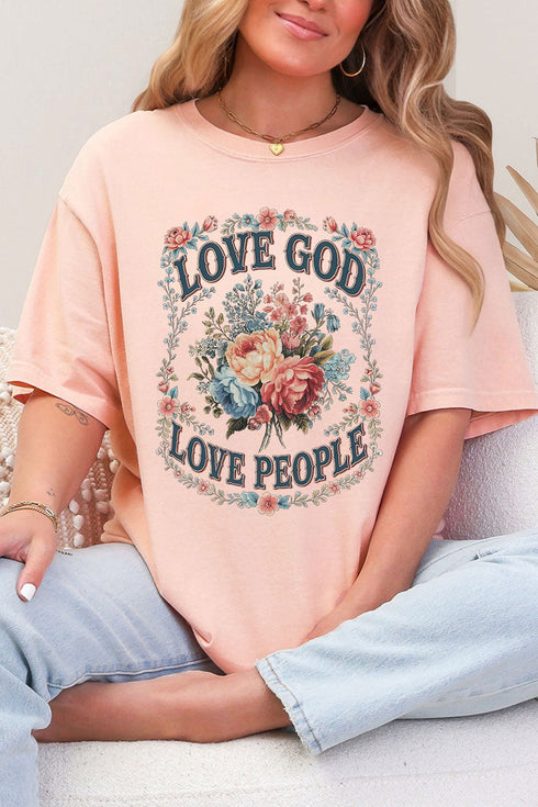 Old Garden Love God Comfort Colors Adult Ring-Spun Cotton Tee